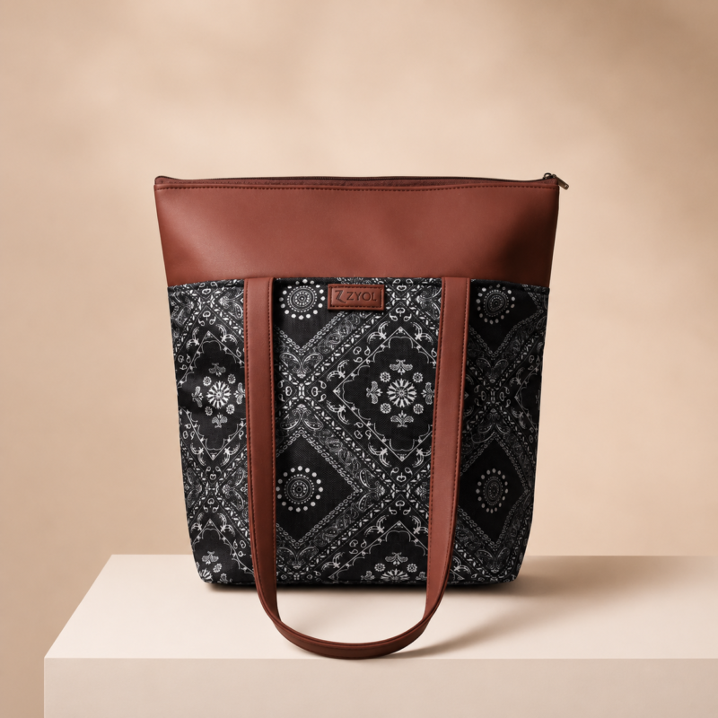 ChatGPT Image Jul 30, 2026, 07_32_36 PM Utsav Bandana Paisley Print Tote Bag