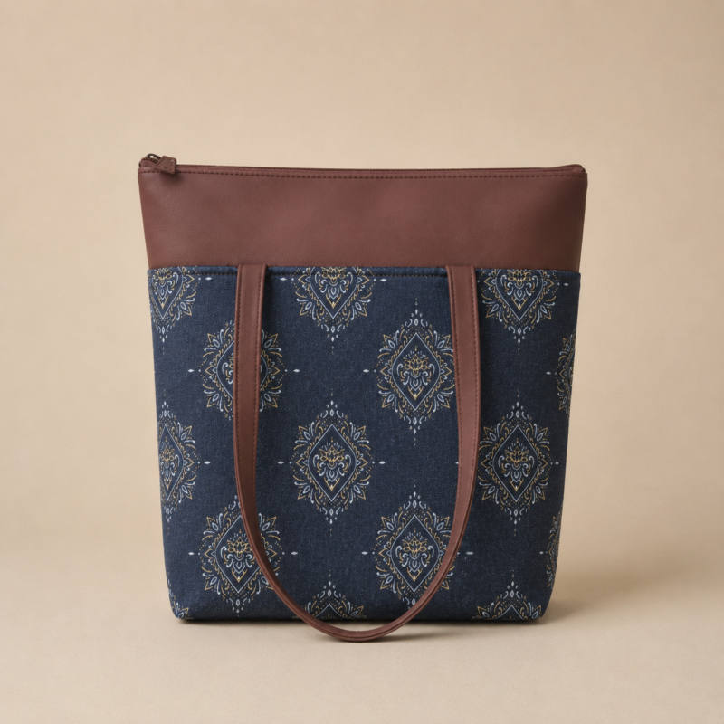 ChatGPT Image Jun 12, 2026, 11_09_50 PM Utsav Medallion Diamond Print Tote Bag