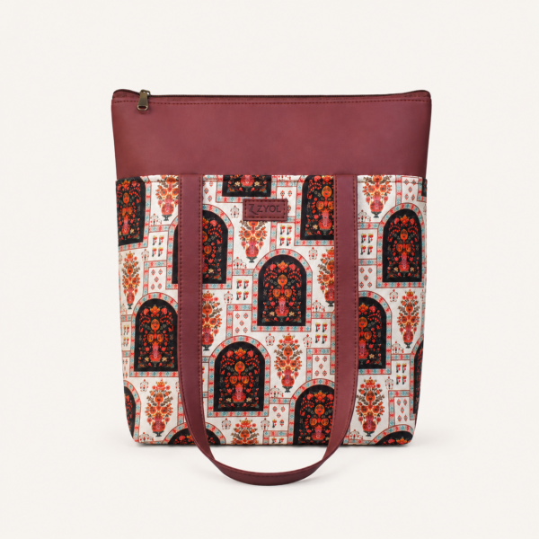 ChatGPT Image Jun 17, 2026, 12_49_26 PM Utsav Mughal Floral Print Tote Bag