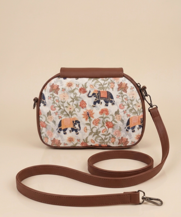 Gemini_Generated_Image_4ukbtp4ukbtp4ukb Riva Royal Elephant Floral motif Sling Bag