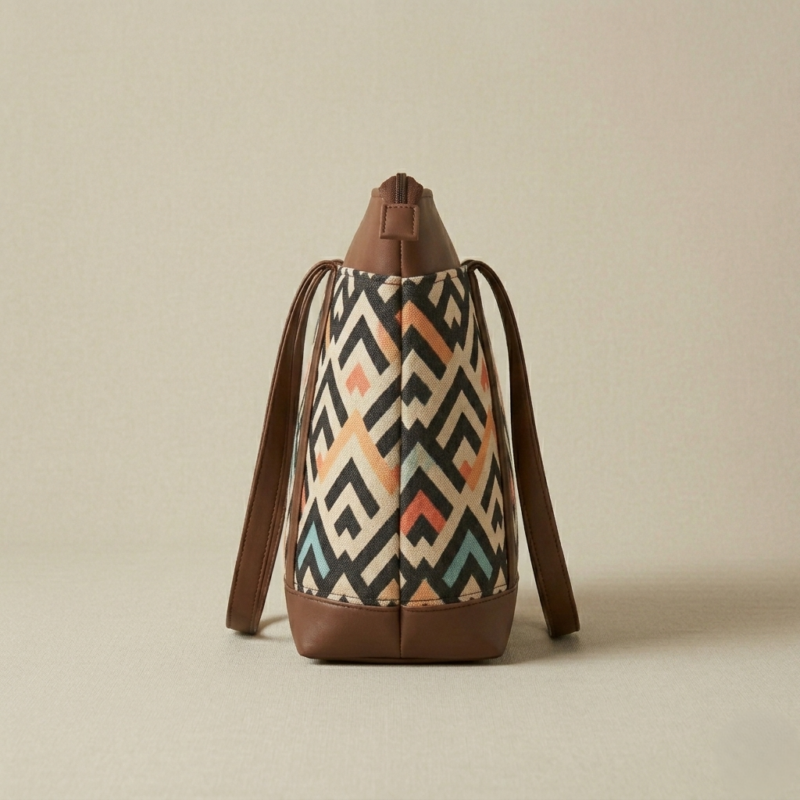 Gemini_Generated_Image_sghsnesghsnesghs ZARI Tote & GULNAAR Sling Bag Combo – Chevron Geometric Print