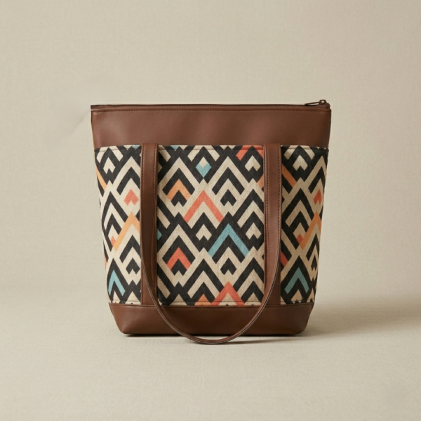 Gemini_Generated_Image_xzai3hxzai3hxzai Zari Chevron Geometric Print Tote Bag