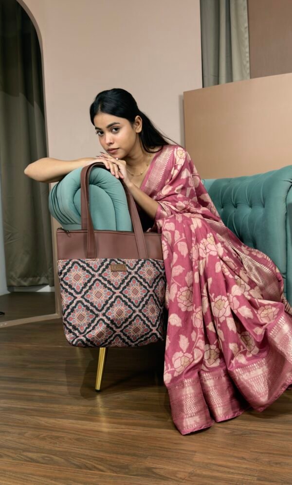 Utsav Ajrakh Print Tote Bag
