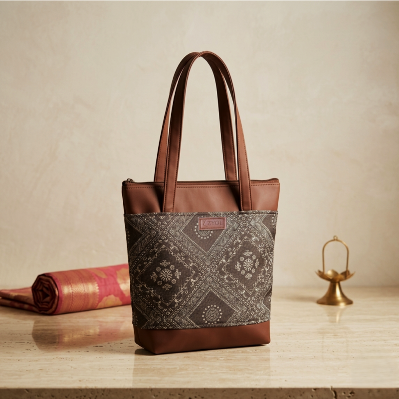 Zari Bandana Paisley Print tote Bag
