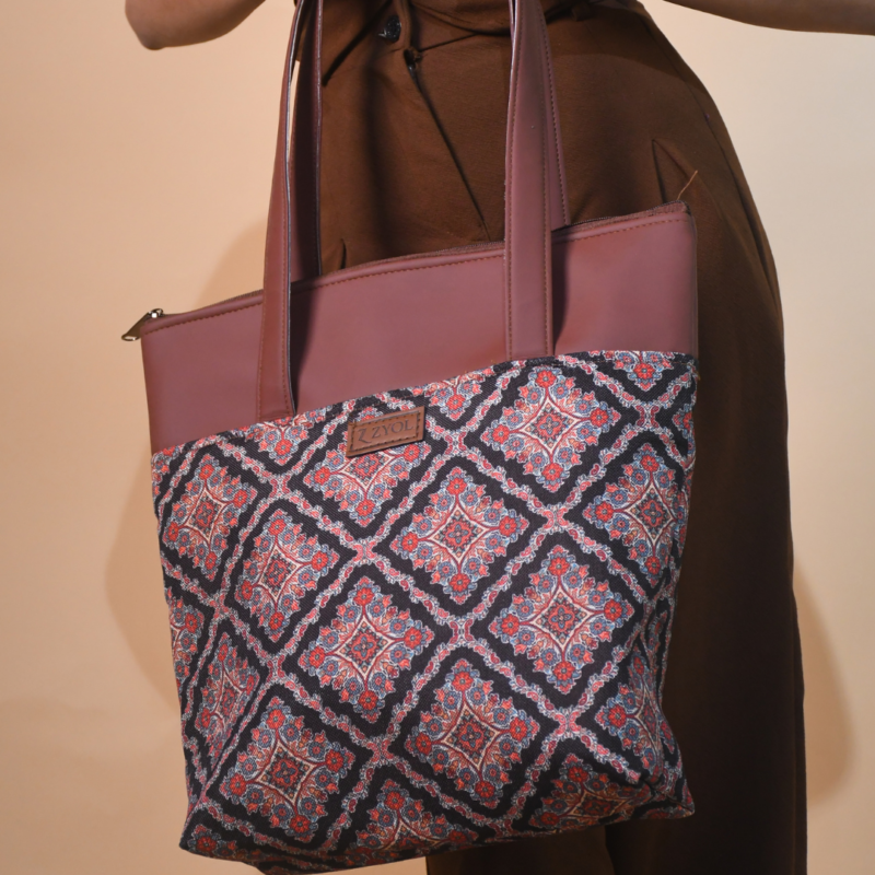 Utsav Ajrakh Print Tote Bag