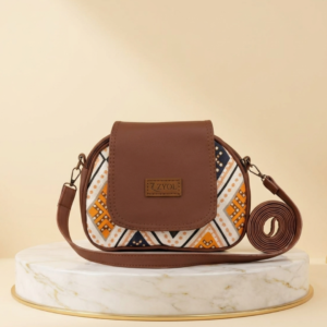 Riva Sling Bag (Bandhani Ivory Print)