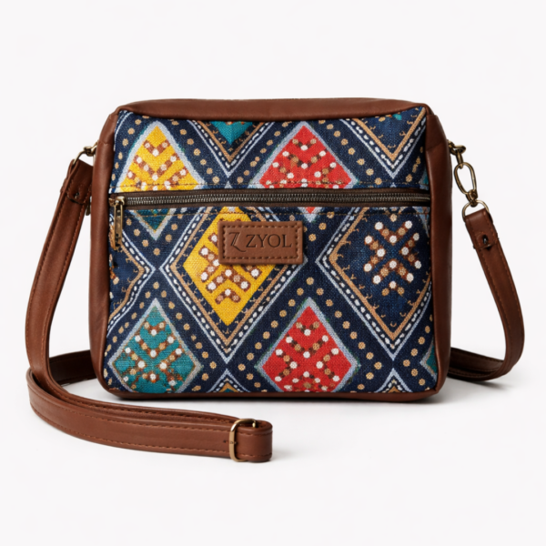 Untitled design (58) Saara Bandhani Indigo Print Sling Bag