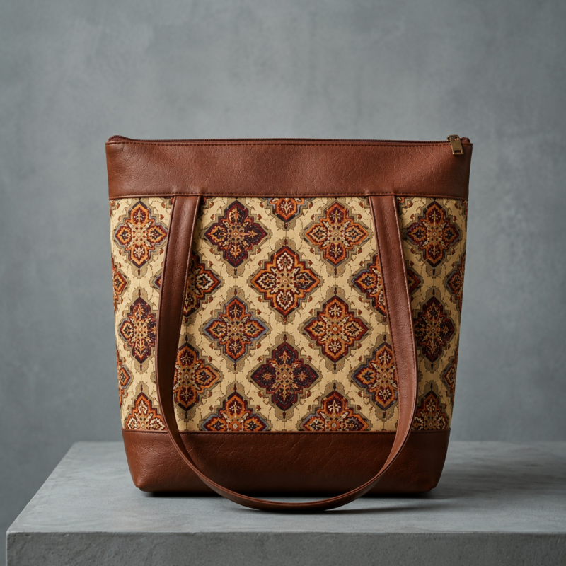 ChatGPT Image May 12, 2026, 04_11_53 PM ZARI Tote & GULNAAR Sling Bag Combo – Rajwadi Angan Print