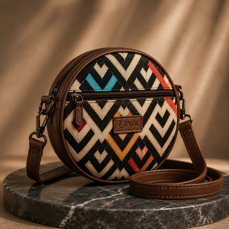 ChatGPT Image May 19, 2026, 11_09_18 PM Gulnaar Chevron Geometric print Sling Bag