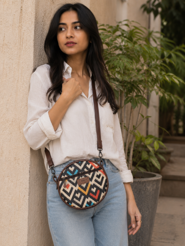ChatGPT Image May 19, 2026, 11_30_32 PM Gulnaar Chevron Geometric print Sling Bag