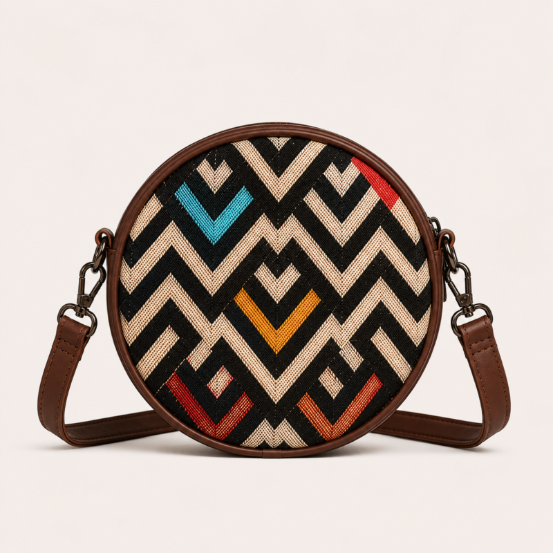 ChatGPT Image May 19, 2026, 11_31_12 PM ZARI Tote & GULNAAR Sling Bag Combo – Chevron Geometric Print