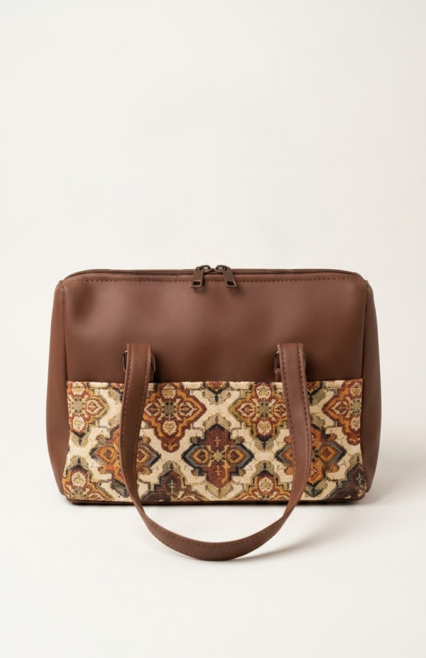 Zavira Rajwadi Angan Print Satchel Bag