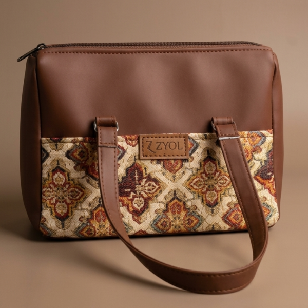 Zavira Rajwadi Angan Print Satchel Bag