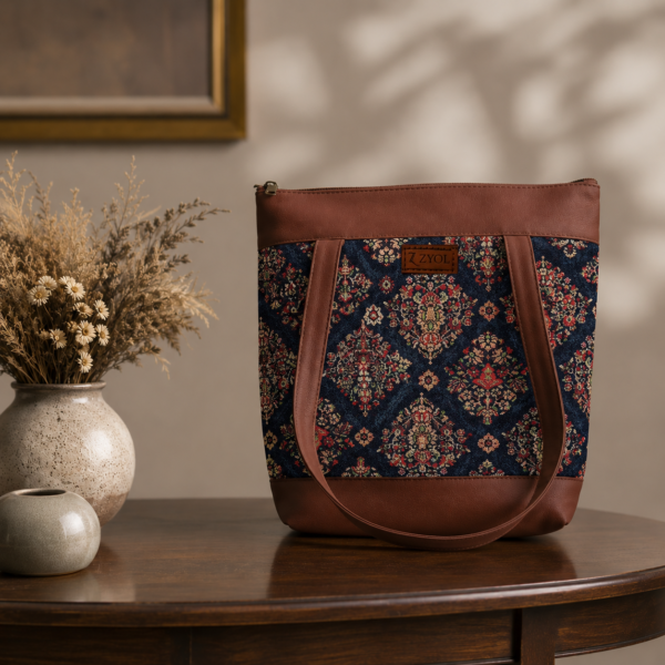 Zari Tote Bag Zari Shahi Noor Print Tote Bag