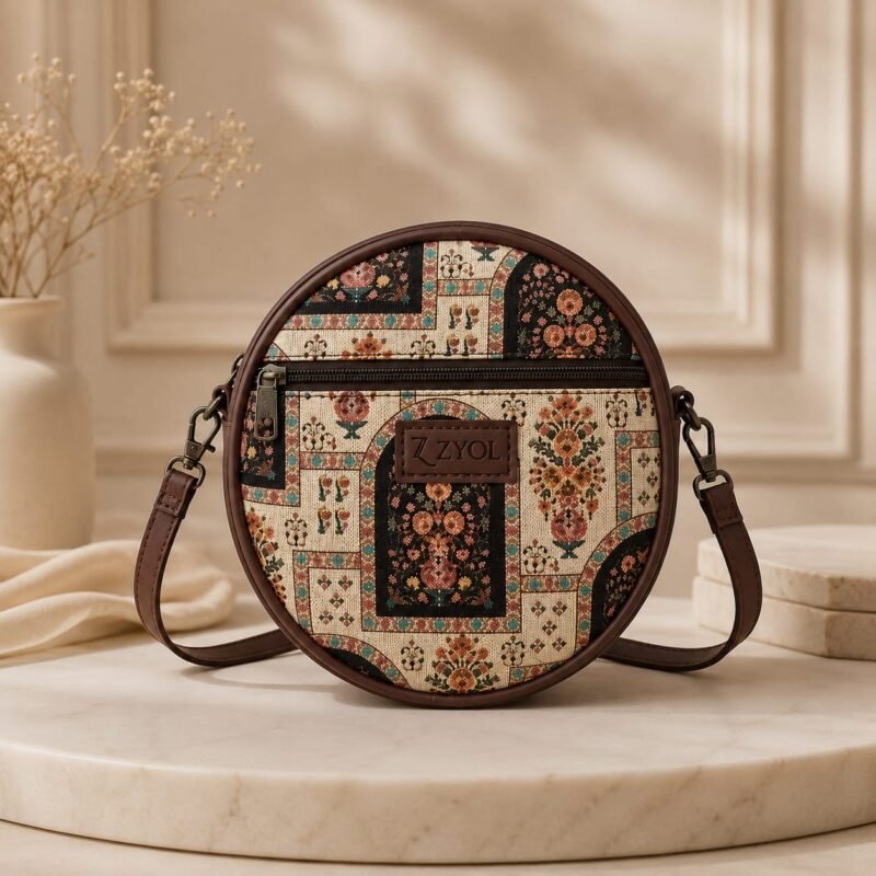 Gulnaar sling bag ZYOL Gulnaar Mughal Floral sling bag