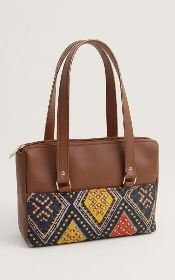 WhatsApp Image 2026-05-24 at 12.28.43 PM (1) Zavira Bandhani Indigo Print Satchel Bag