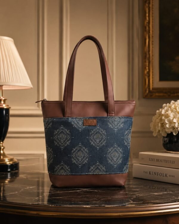 WhatsApp Image 2026-06-10 at 7.58.37 PM ZARI Tote & GULNAAR Sling Bag Combo – Medallion Diamond Motif