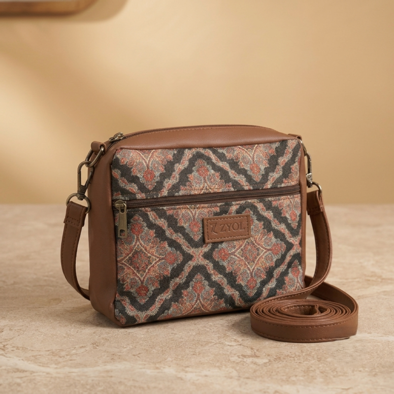 Saara Ajrakh Print Sling Bag